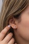 Heliophilia Silver Pendientes de Plata de Ley 925 con Oro Rosa y Circón